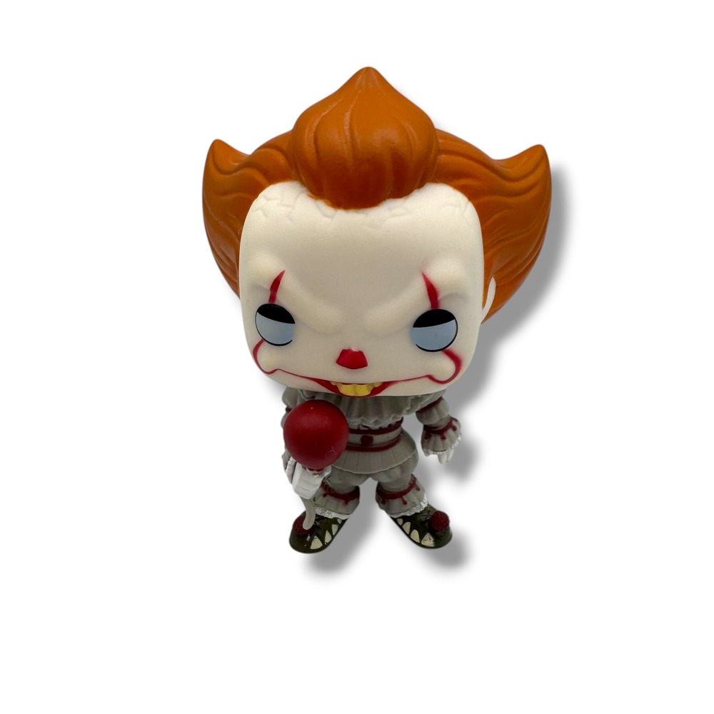 Funko Pop IT‎ Pennywise Vinyl Figure Grey Red Balloon Horror Movie No Box